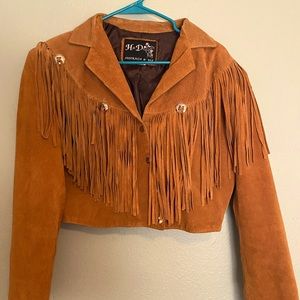 H&D Genuine Leather Tassel Jacket